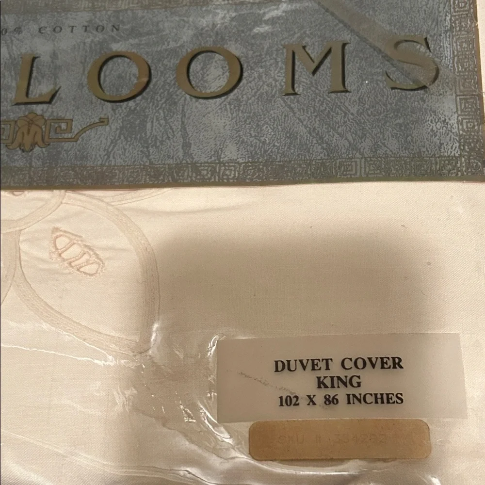 Heirlooms Cream Crochet 100% Cotton Bedding Set + Tablecloth NWT
